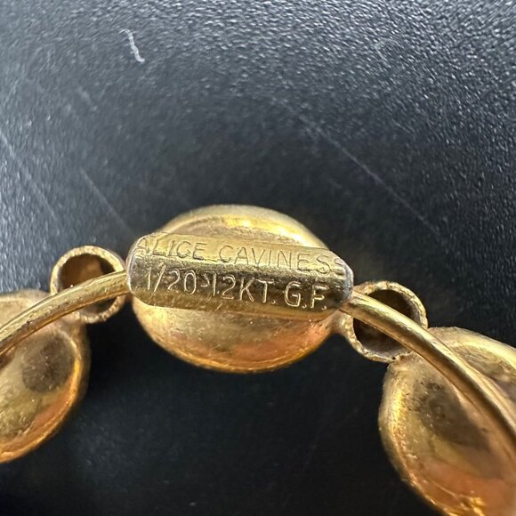 Vintage Brooch Pin Alice Caviness Gold Filled Scarab Egyptian Revival Gemstones - Picture 4 of 9